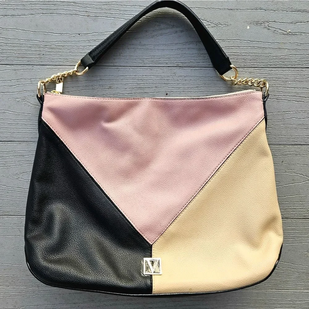 VICTORIA'S SECRET Blush Colorblock HOBO BAG shoulder bag purse Msrp $78 OOS